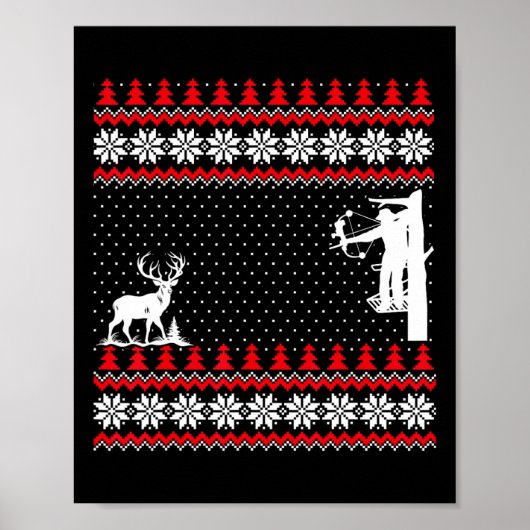 Amazing Cute Funny Duck Hunter Deer Hunting Ugly C Poster (Voorkant)