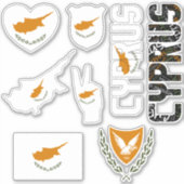 Amazing Cyprus Shapes National Symbols Sticker (Voorkant)