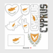 Amazing Cyprus Shapes National Symbols Sticker (Vel)