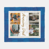 Amazing Dad Fleece Deken (Voorkant (Horizontaal))