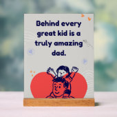 Amazing Dad-Inspirational Fathers Love Quote Acryl Bord (Neutraal)