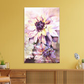Amazing Dahlias in Waterverven Canvas Afdruk (Insitu (Woonkamer))
