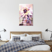 Amazing Dahlias in Waterverven Canvas Afdruk (Insitu (Slaapkamer))