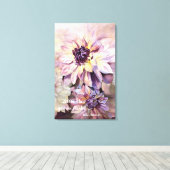 Amazing Dahlias in Waterverven Canvas Afdruk (Insitu (Houten vloer))