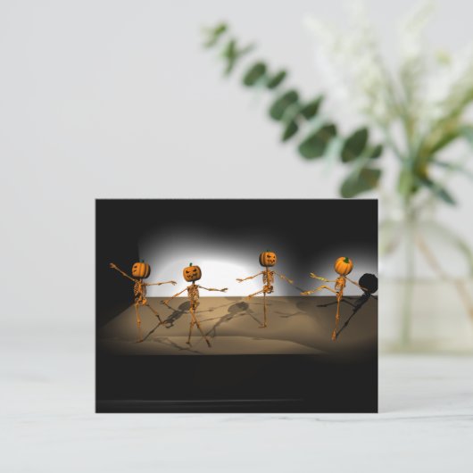 Amazing Dancing Pumpkins Briefkaart (Staand voorkant)