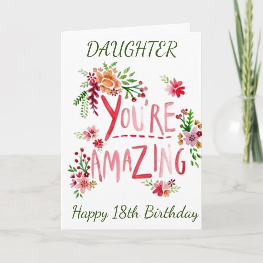AMAZING DAUGHTER ON YOUR 32nd BIRTHDAY Card Kaart (Voorkant)