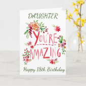 AMAZING DAUGHTER ON YOUR 32nd BIRTHDAY Card Kaart (Gele Bloem)