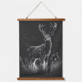 amazing deer in nature draw hangend wandkleed (Voorkant)