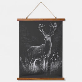 amazing deer in nature draw hangend wandkleed