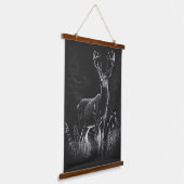 amazing deer in nature draw hangend wandkleed (Gebogen)