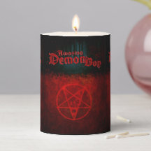 Amazing Demon Boy 3 Pentagram Pillar Candle