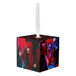 Amazing Demon Boy Foto Cube Ornament