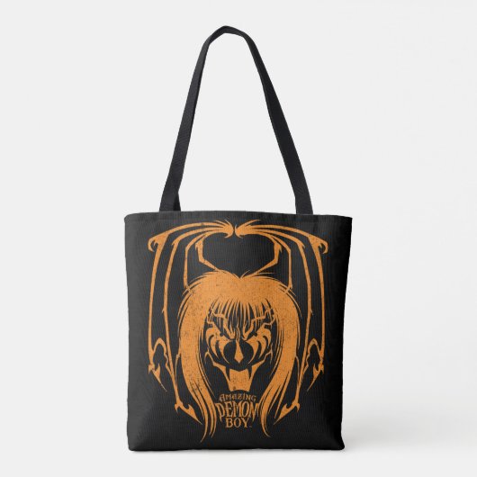 Amazing Demon Boy Halloween 2021 Oranje Canvas tas (Achterkant)