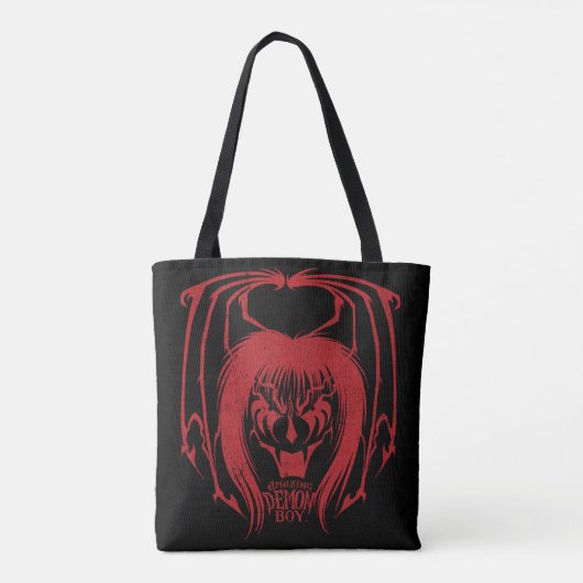 Amazing Demon Boy Halloween 2021 Red Tote Bag (Achterkant)
