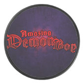 Amazing Demon Boy Logo Hockey Puck (Voorkant)