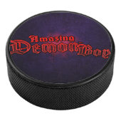 Amazing Demon Boy Logo Hockey Puck (3/4)