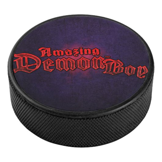 Amazing Demon Boy Logo Hockey Puck (3/4)