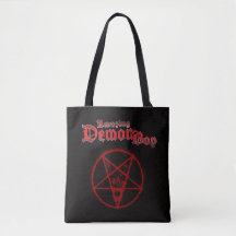 Amazing Demon Boy Logo & Pentagram Canvas tas