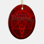 Amazing Demon Boy Pentagram Keramisch Ornament (Rechts)