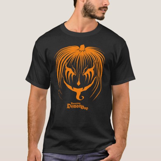 Amazing Demonboy Pumpkinhead Orange Halloween T-shirt (Voorkant)