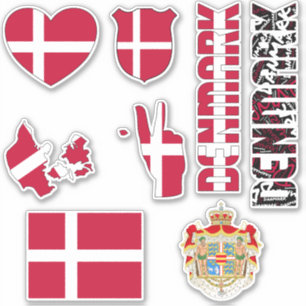 Amazing Denmark Shapes National Symbols Sticker