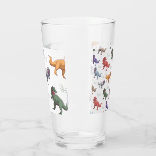 Amazing dinosaur glass cup glas (Links)