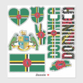 Amazing Dominica Shapes National Symbols Sticker (Vel)