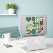 Amazing Dominica Shapes National Symbols Sticker (Laptop op bureau)