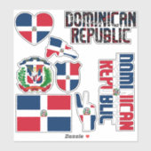 Amazing Dominicaanse Republiek vormt nationale sym Sticker (Vel)