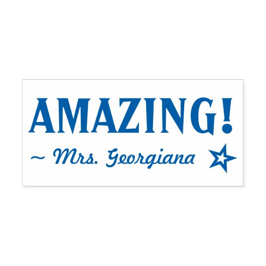"AMAZING!" Educator Rubber Stamp Zelfinktende Stempel (Design)