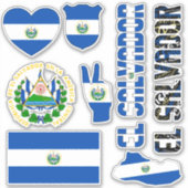 Amazing El Salvador Shapes Sticker (Voorkant)