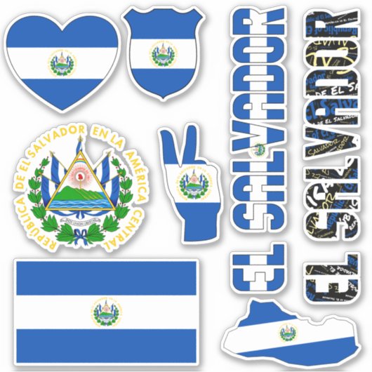 Amazing El Salvador Shapes Sticker (Voorkant)