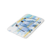 Amazing Emperor Penguins Typografie Art Badmat (Gekanteld)