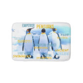 Amazing Emperor Penguins Typografie Art Badmat (Voorkant)