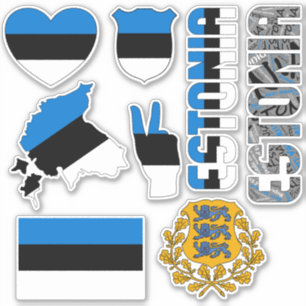 Amazing Estonia Shapes National Symbols Sticker