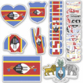 Amazing Eswatini Shapes National Symbols Sticker (Voorkant)