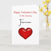 Amazing Fiancée Valentijnsdag Kaart (Gele Bloem)