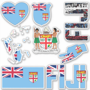 Amazing Fiji Shapes National Symbols Sticker