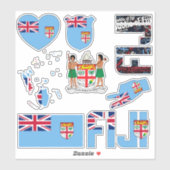 Amazing Fiji Shapes National Symbols Sticker (Vel)