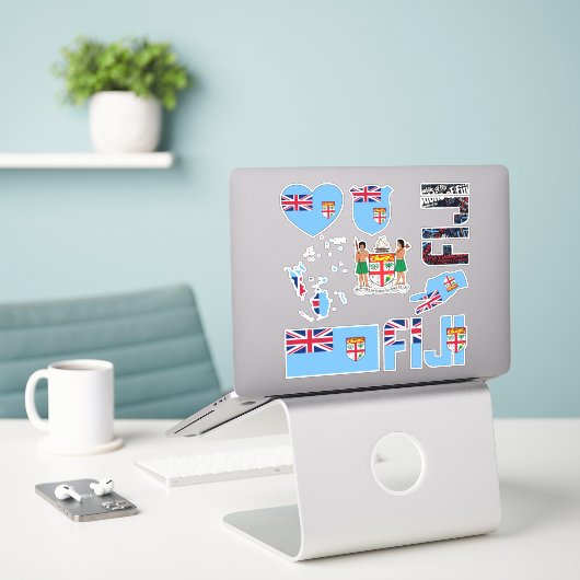 Amazing Fiji Shapes National Symbols Sticker (Laptop op bureau)