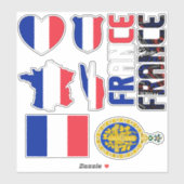 Amazing France Shapes National Symbols Sticker (Vel)