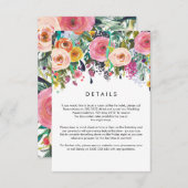 Amazing Garden Wedding Details Card Informatiekaartje (Voorkant / Achterkant)