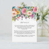 Amazing Garden Wedding Details Card Informatiekaartje (Staand voorkant)