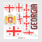 Amazing Georgia Shapes National Symbols Sticker (Vel)