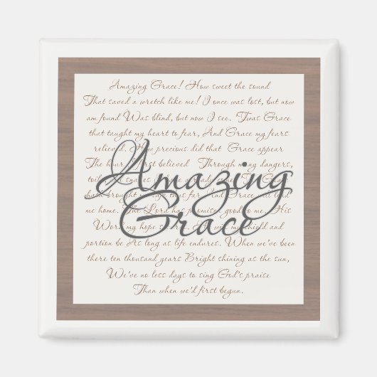 Amazing Grace - 2-inch Square Magnet (Voorkant)