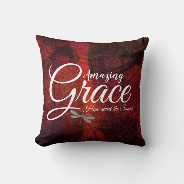 Amazing Grace bladeren werpkussen Kussen (Voorkant)