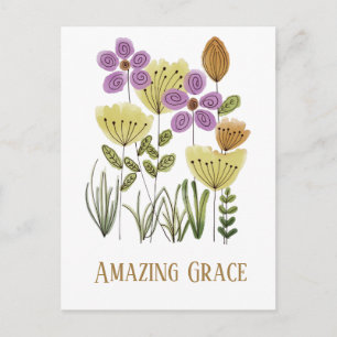 Amazing Grace Bloemen Ansichtkaart Feestdagenkaart