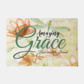 Amazing Grace Bloemen en libel Deurmat (Voorkant)