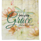 Amazing Grace Bloemen en libel Douchegordijn (Voorkant)