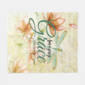 Amazing Grace Bloemen en libel   Fleece Deken (Voorkant (Horizontaal))